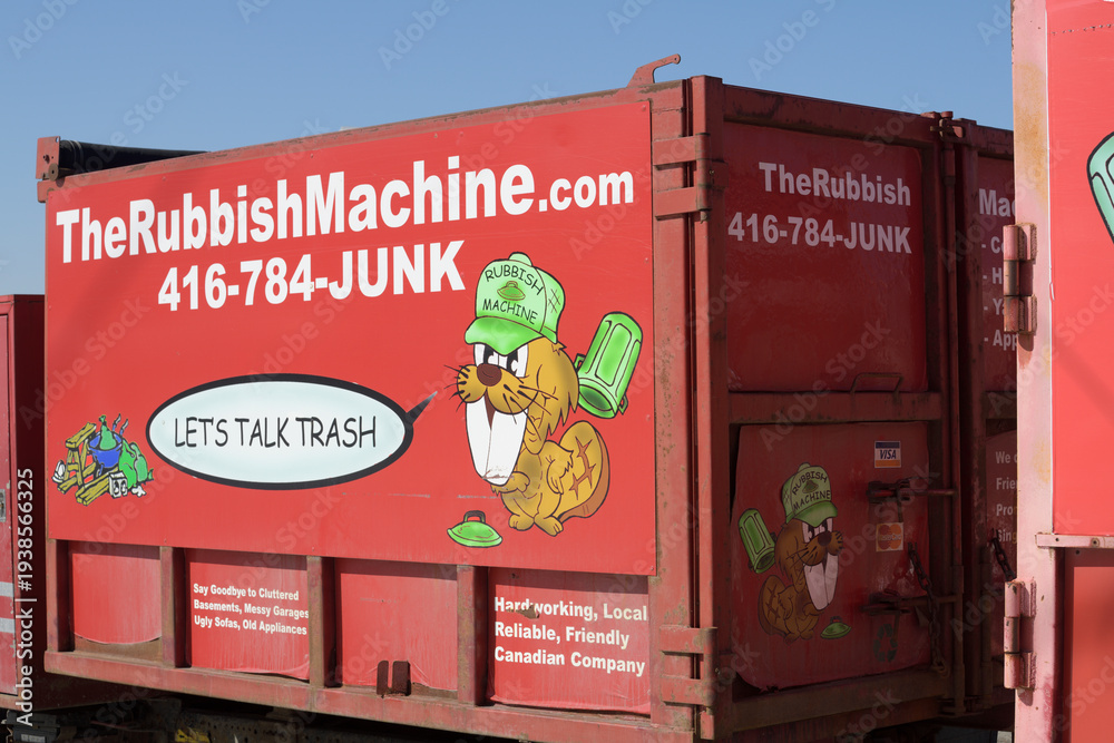 Fototapeta premium illustration and text on the side of a truck for 
