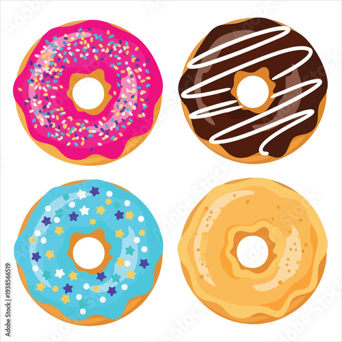 Donuts art dessert illustration image