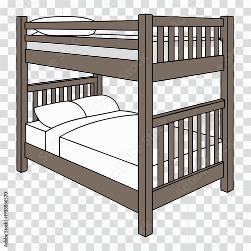 A 3d-rendering-of-a-wooden-bed-frame 