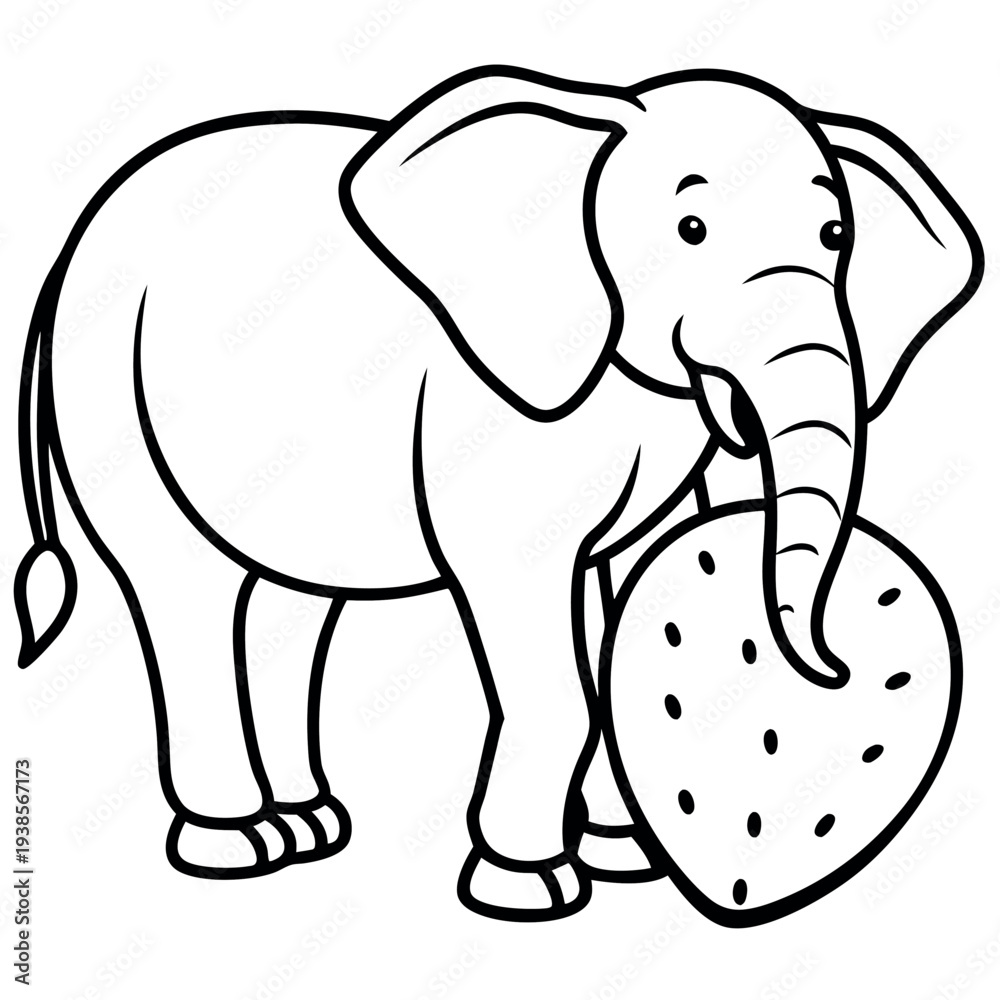 Fototapeta premium Elephant-yam-illustration-vector-design