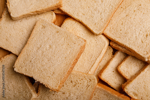 Close-up of a pile of slice...