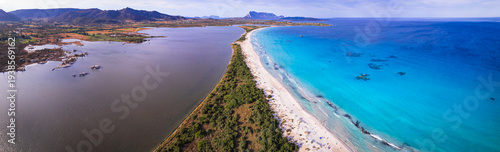 Fotografie Sardinia La Cinta beach 3:1 banner panorama 10K