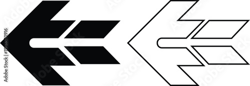 Speed motion icon set with racing arrows, fast movement streaks and checkered flag elements, dynamic velocity symbols in solid and outline style vector isolated on transparent background