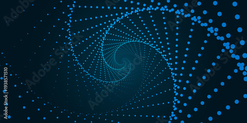 Futuristic abstract background. Glowing lines design. Swirl circular lines element. Future technology concept. Horizontal banner template. Suit for cover, banner, website. Vector illustration.