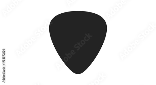 A stark solid black teardrop shape stands out against a plain white background creating a bold silhouette high quality