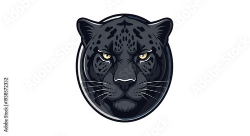 Close-up portrait of a fierce black panther head with piercing eyes.