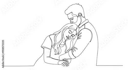 A loving embrace A tender moment between two people expressing deep affection and care