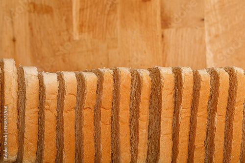 Close up of freshly sliced ...