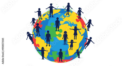 Diverse People United Around the World in Harmony.