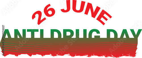 26 June Anti-Drug Day Awareness Illustration