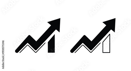 Upward trends & growth graphs Vector