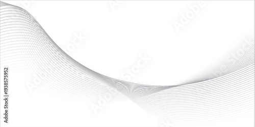 Abstract background wave lines flowing smooth curve shape mesh technology futuristic concept