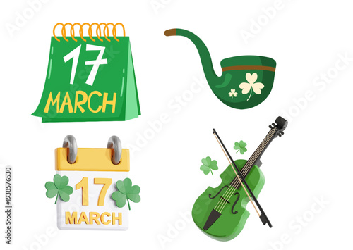 St patrick's day symbols and irish heritage icons