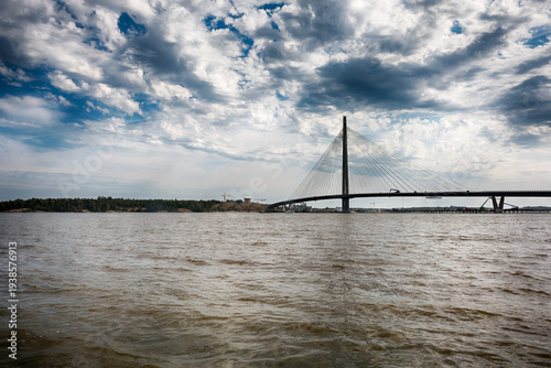 The Crown Bridges, a series of bridges across Helsinki coast connecting Helsinki to island of Laajasalo. HDR.