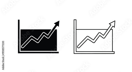 Trend growth business analytics chart Vector