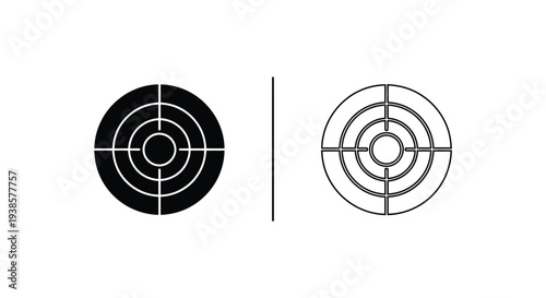 Target practice bullseye comparison Vector