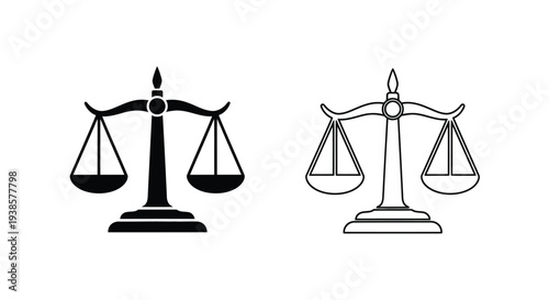 Justice scales vector icons Vector