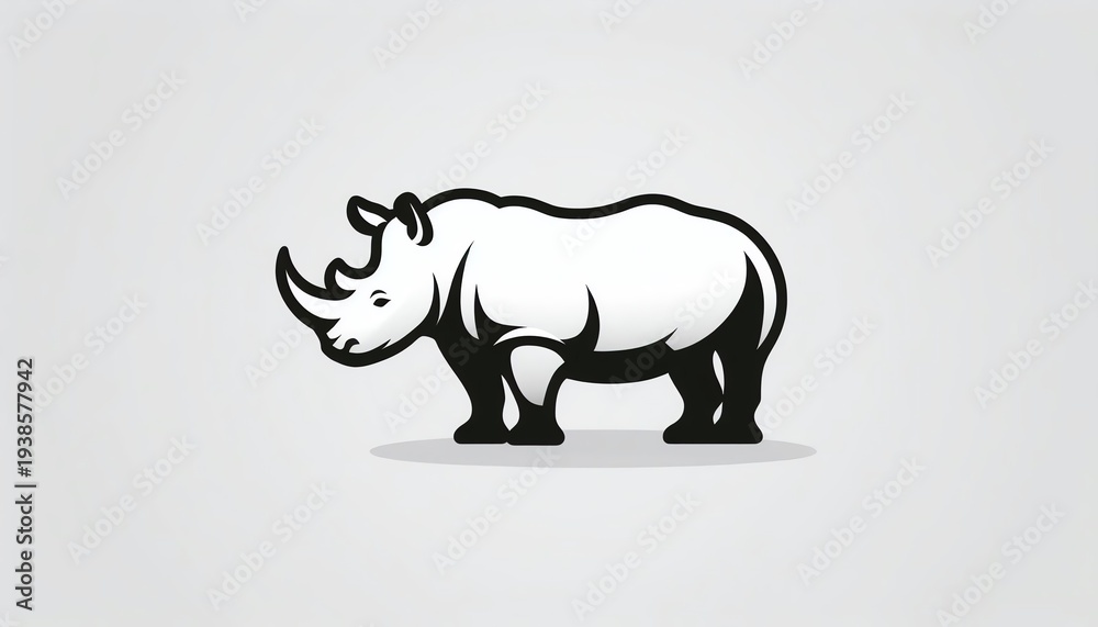 Obraz premium rhino vector illustration