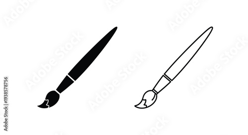 Vintage brushes artistic design Vector