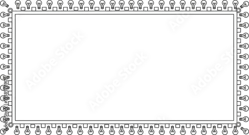 Innovative light bulb border design for creative projects