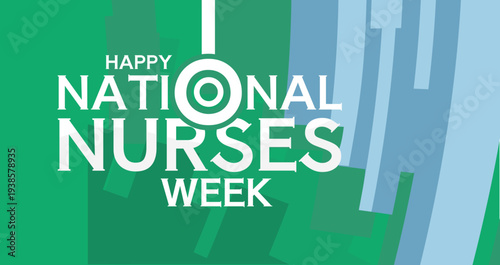 National nurses week, healthcare greeting, vector illustration
