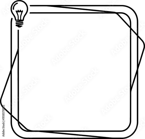 Creative idea light bulb concept with modern lines