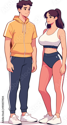 ragazzo ragazza uomo o donna ginnastica aerobica gym yoga fitness palestra vettoriale 