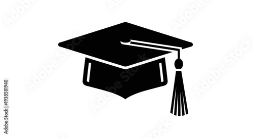 Graduation Cap with Tassel Illustration Design.