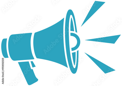 Vibrant megaphone announcing important messages loudly and clearly