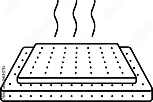 matzah baking on hot stone silhouette vector illustration on transparent background