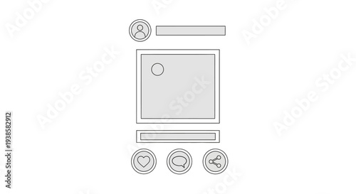 A Minimalist Social Media Post Template on Display