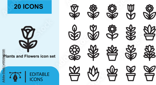 Set of black vector icons for web design including food globe tree travel and art symbols