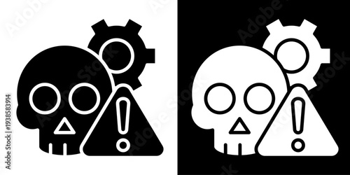 Cross-Bones In Monochrome Glyph