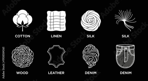 Various Fabric and Material Textures and Illustrations.