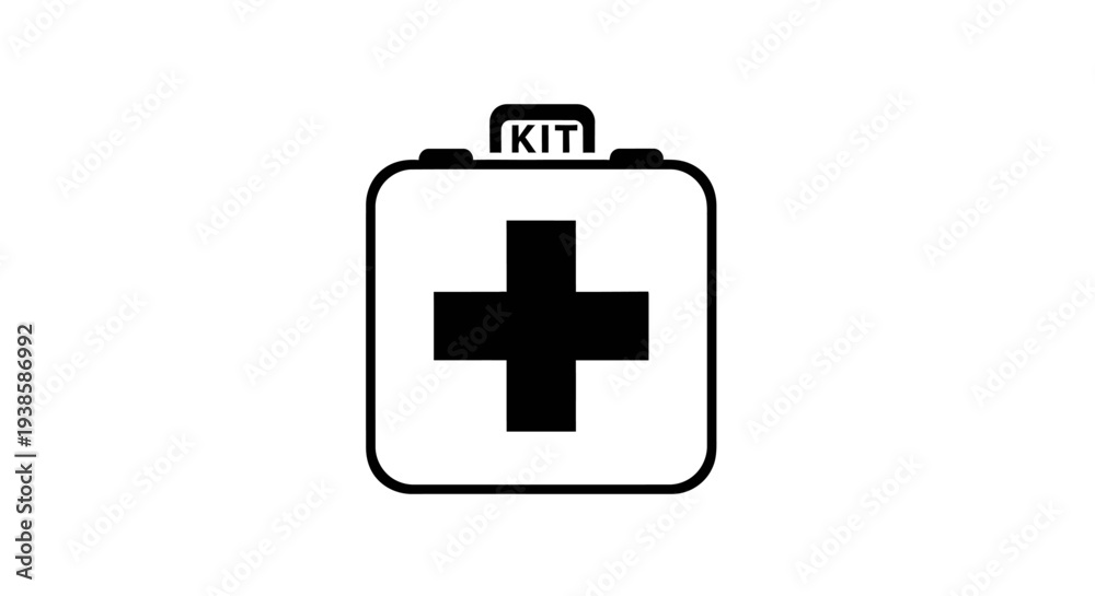 Fototapeta premium First Aid Kit Icon Symbol Medical.