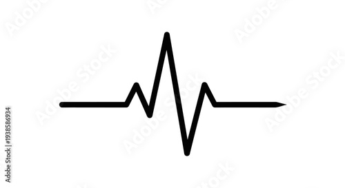 Electrocardiogram Heartbeat Pulse Line Graph.