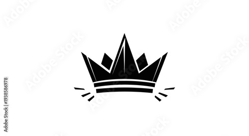 Black Crown Icon Symbol Royalty.