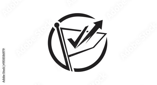 Checkmark Icon with Pen and Paper.
