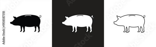 Piggy bank icon, piggy bank sign vector