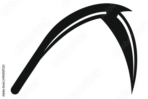 sickle silhouette line art vector illustration with a white background