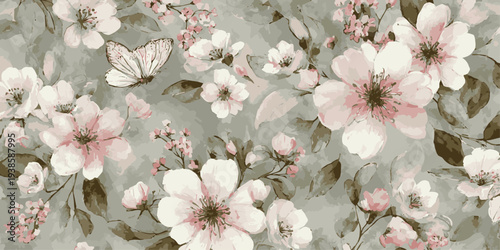 Soft focus macro of delicate dried white flowers with a gentle, ethereal, and serene mood.