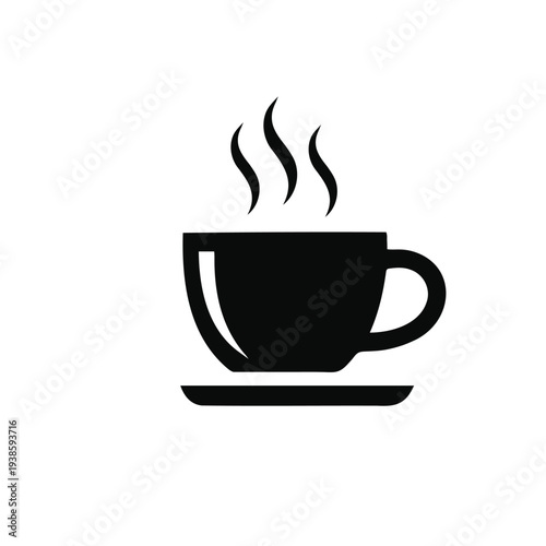 Steaming cup of coffee icon