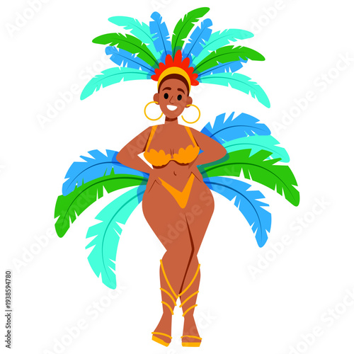 Carnival Dancer in Festive Costume