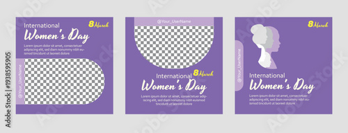 Social media post for International Women's Day | Carousel Poster Design for IG, LinkedIn, Facebook, and X, etc.