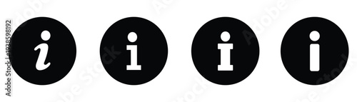 information icon set info symbol help support vector