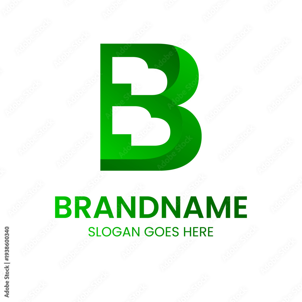 Obraz premium Letter B Monogram Logo, suitable for B initials