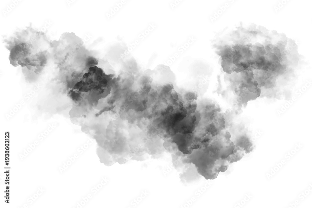Naklejka premium Dramatic Abstract Black Smoke Cloud Ink Explosion Texture Overlay