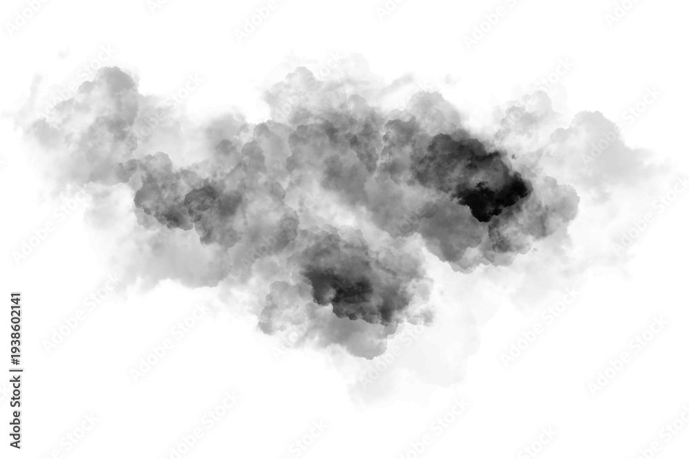 Naklejka premium Dramatic Abstract Black Smoke Cloud Ink Explosion Texture Overlay