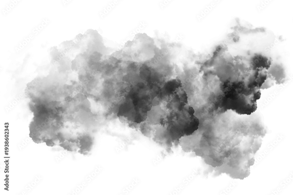 Obraz premium Dramatic Abstract Black Smoke Cloud Ink Explosion Texture Overlay