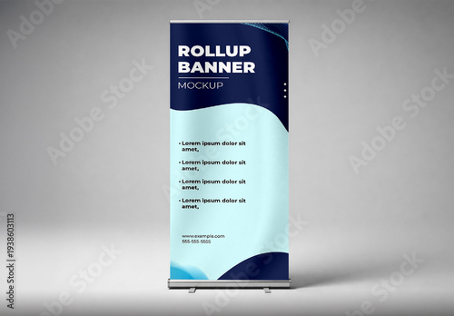 Rollup Banner Stand Advertising Mockup